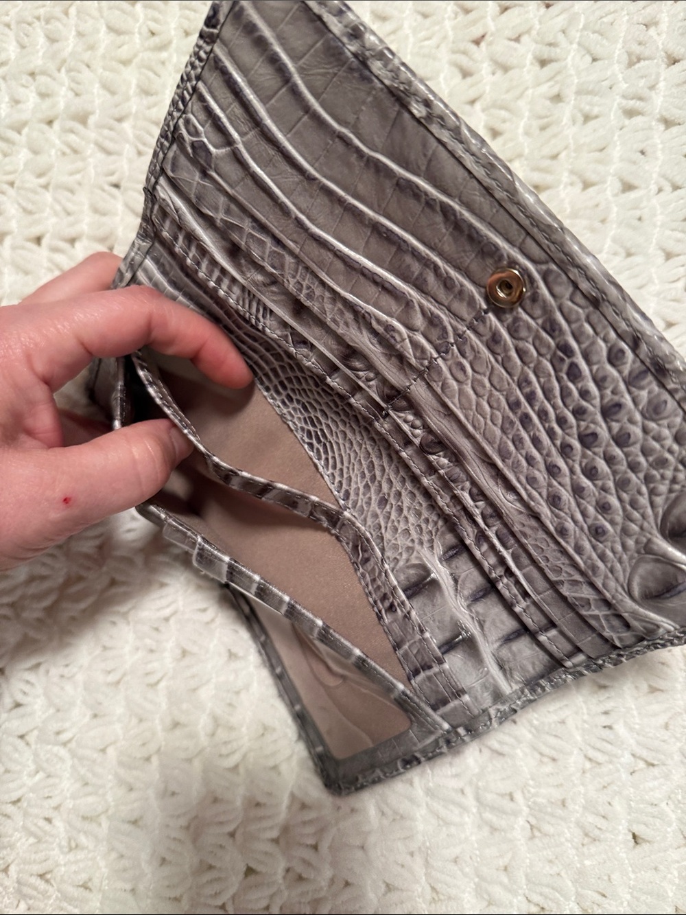 NWOT Brahmin Ady in Dove Alden Road leather - Picture 7 of 8